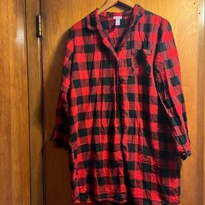 Button-Down Flannel Nightgown